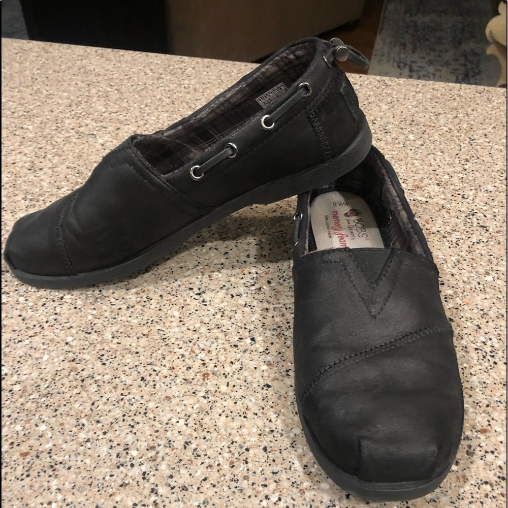 Size 8.5 Bobs black shoes - worn a few times